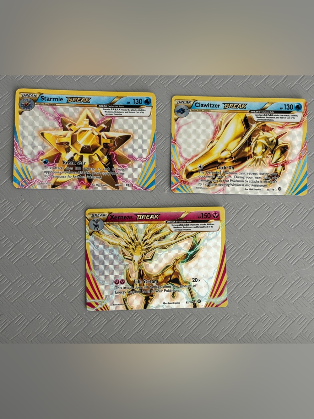 Pokémon Steam Siege BREAK Card Lot - Starmie Clawitzer Xerneas